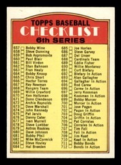 1972 Topps Baseball #604 6th Series Checklist (657-787) NM *d5