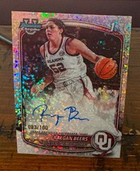 2025-26 Topps Bowman Chrome U Auto Raegan Beers 1st Mini Diamond 5/100 CG47
