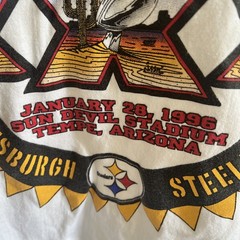 Super Bowl XXX T Shirt XL VTG 1996 NFL Sun Devil Stadium Dallas Cowboys Steelers