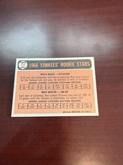 1966 Topps #234 Yankee Rookie Stars Rich Beck/Roy White RC. EX(oc)