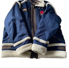 Nagano Olympics National Team Official Bore Jacket Blue Mens L size Japan