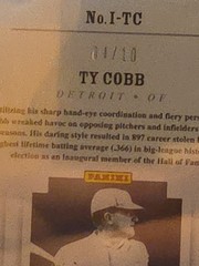 Ty Cobb Graded BGS 8.5 2016 Panini Pantheon Immortals Game Used Bat 4/10 #2