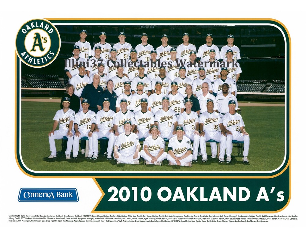 2010 OAKLAND ATHLETICS TEAM 8X10 PHOTO