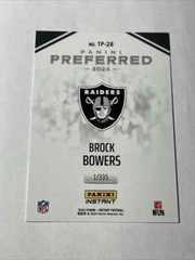 Brock Bowers RC 2024 Panini Instant NFL Preferred #TP-28 from 32-card Rookie Set