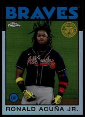 2021 Topps Chrome #86BC-3 Ronald Acuña Jr. 1986 Topps Baseball 35th Anniversary