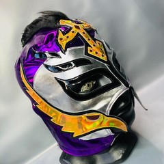 Phantom Havok Mysterio Wrestling Lucha Libre Costume Mask Mascara Luchador Gold