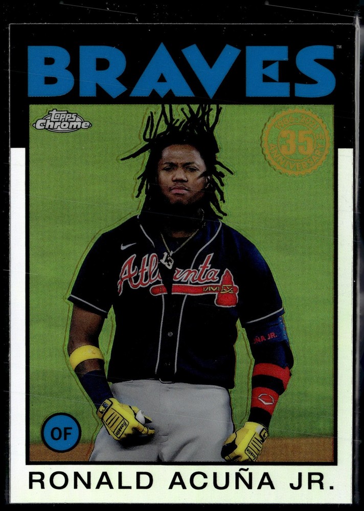 2021 Topps Chrome #86BC-3 Ronald Acuña Jr. 1986 Topps Baseball 35th Anniversary