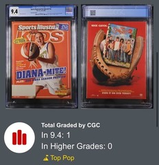 DIANA TAURASI ROOKIE COVER SPORTS ILLUSTRATED FOR KIDS SI RARE WNBA 2005 CGC 9.4