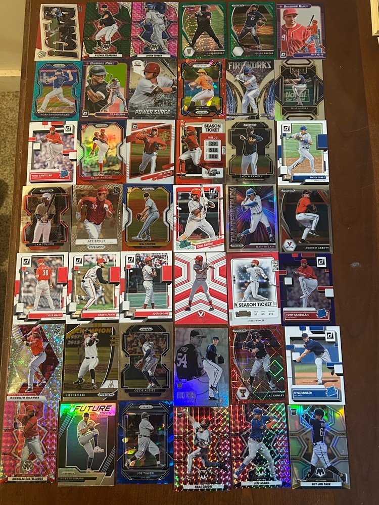 Lot of 250 Panini Baseball Cards Parallels Inserts Rookies 2018-2024 Donruss