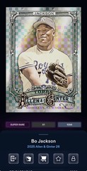 DIGITAL TOPPS BUNT 26 Bo Jackson ALLEN & GINTER SUPER RARE X-FRACTOR Read