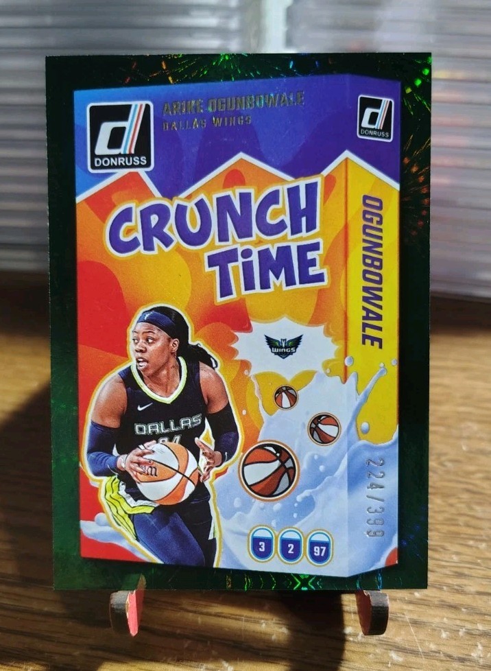 2025 Panini Donruss WNBA – Crunch Time Arike Ogunbowale #1 Green Fireworks /399