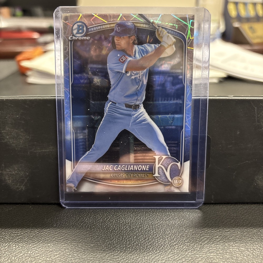 2025 Bowman Chrome – Prospects Jac Caglianone #BCP-154 Laser Refractor (RC)