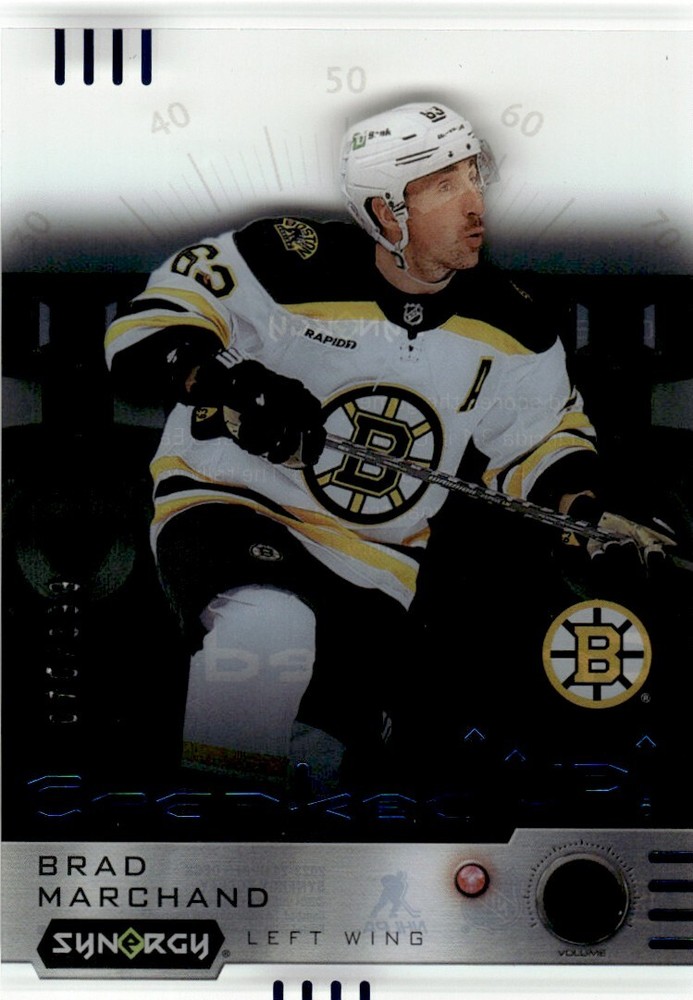Brad Marchand CRANKED UP BLUE 2023-24 Upper Deck Synergy #CR-BM /399