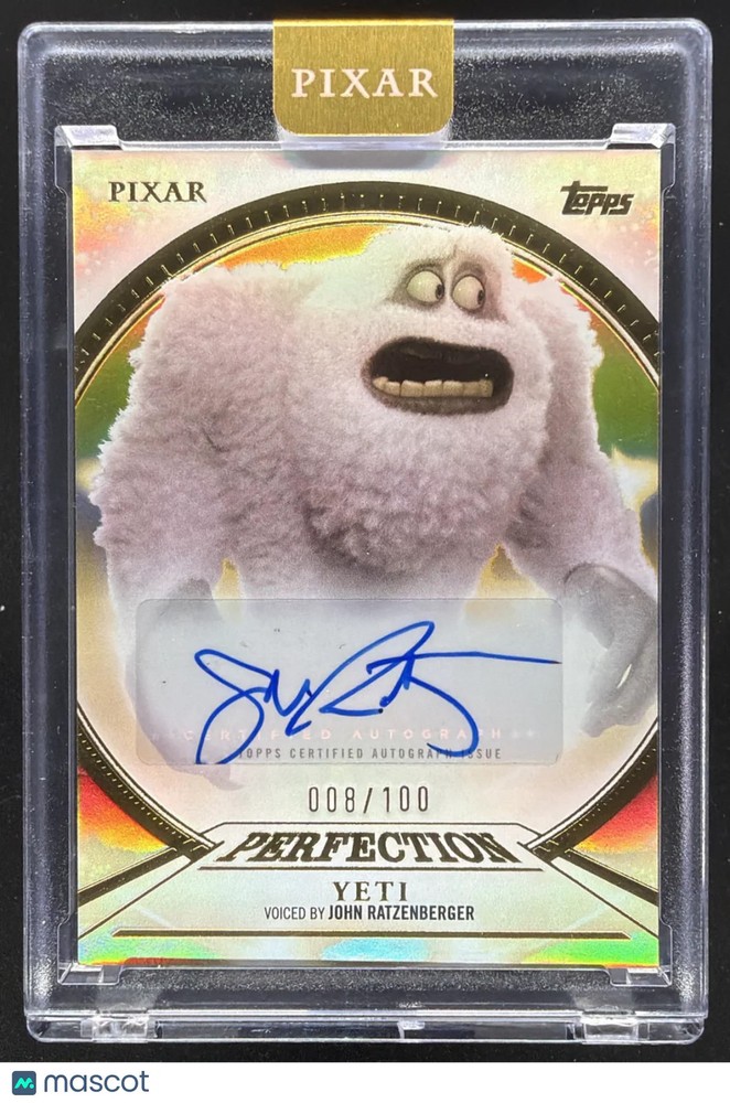 2025 Topps Pixar Gold John Ratzenberger as Yeti #PPA-JRZ Auto Encased/100