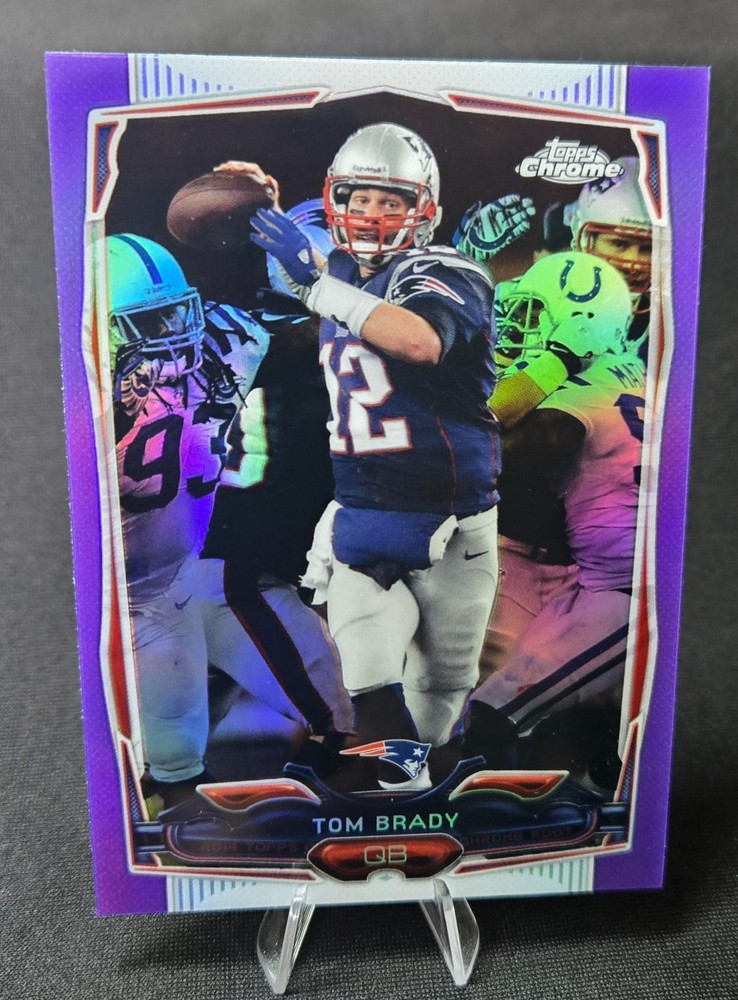 2014 Topps Chrome Purple Refractor Tom Brady #62
