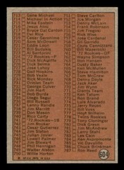 1972 Topps Baseball #604 6th Series Checklist (657-787) NM/MT *d36