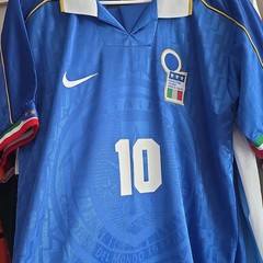 Nike Italy Soccer Jersey Roberto Baggio #10 Blue/White Men&rsquo;s Size XL