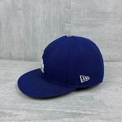 Vintage Y2K LA Dodgers Hat Cap Fitted 7 1/2 Blue New Era MLB Baseball