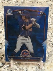 2) 2023 Bowman Chrome Draft Sapphire #BDC-152 AJ Ewing 1st RC Mets Rookie