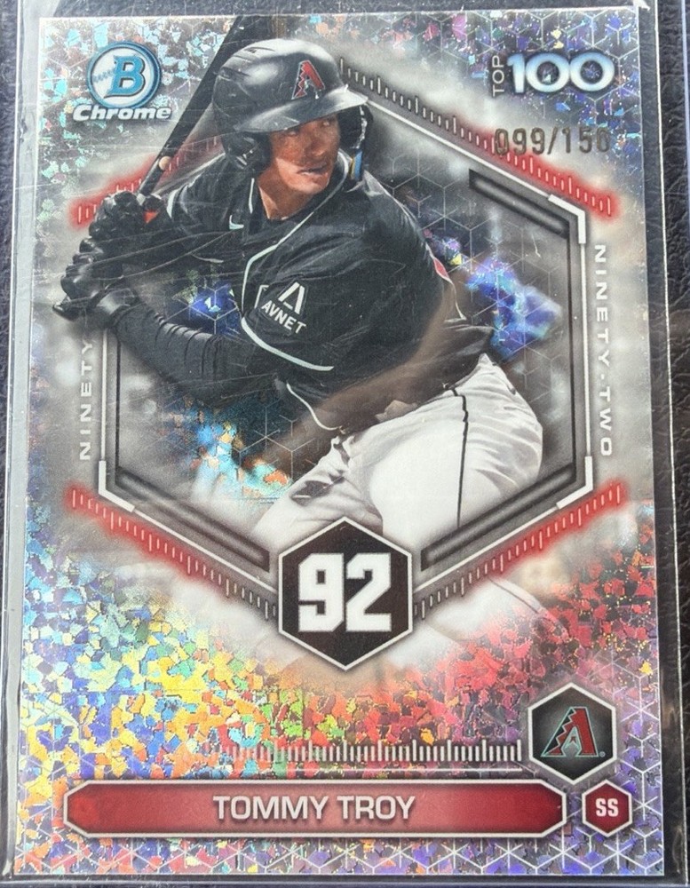 2026 Bowman Tommy Troy Scouts Top 100 Chrome Mini-Diamond Refractor #/150