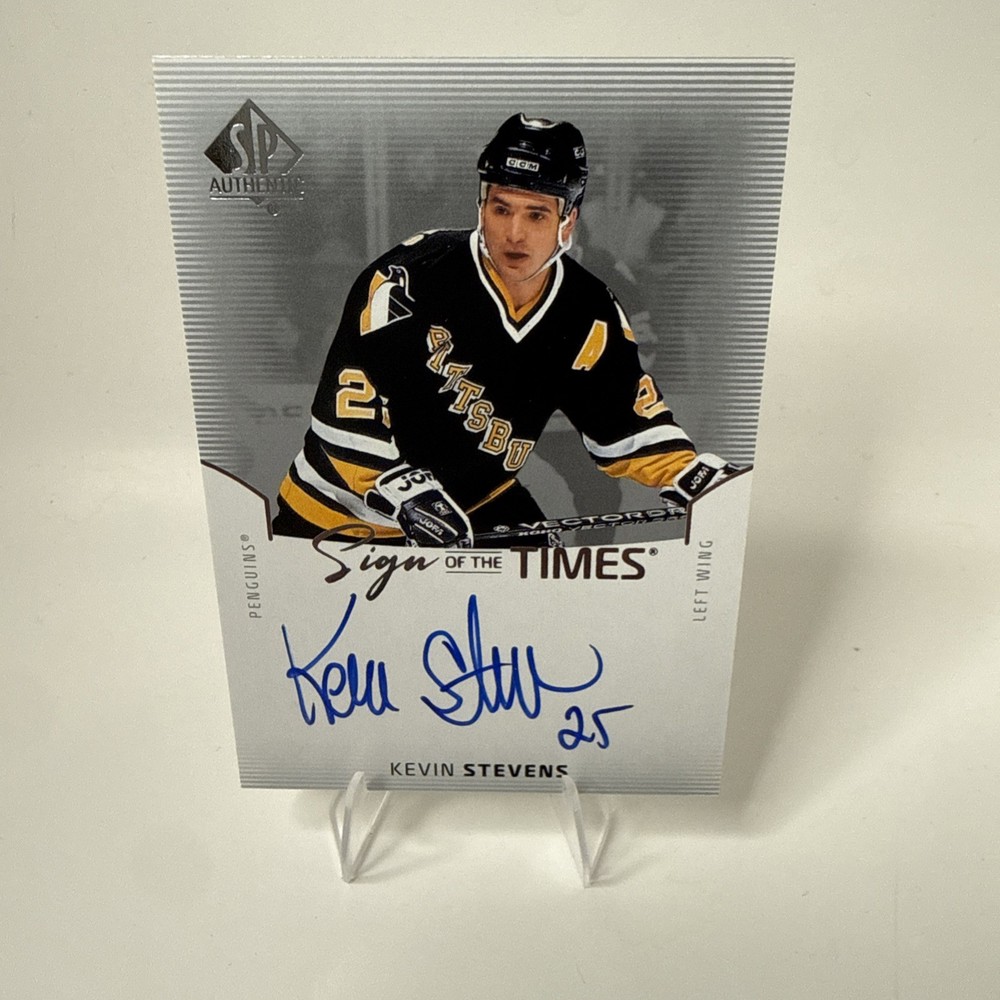 Kevin Stevens 2025-26 SP Authentic Sign of the Times Auto Card #SOTT-KS