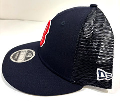 Boston Red Sox MLB NE Low Profile Trucker Snapback Hat~ Dark Navy