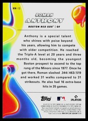 2025 Bowman Chrome Melt Mashers Roman Anthony #MM-13 Boston Red Sox