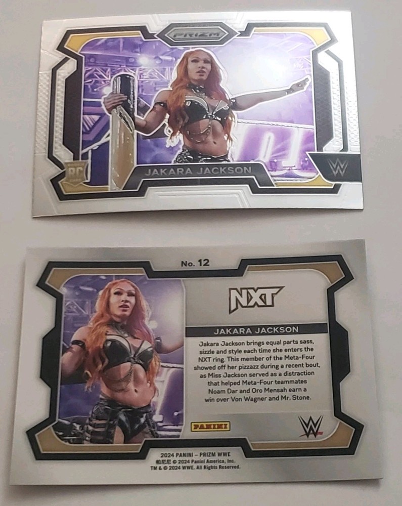 2024 Panini Prizm WWE #12 Jakara Jackson Rookie RC Wrestling Trading Card