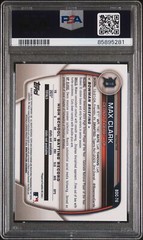 PSA 10 MAX CLARK 1st 2023 Bowman Chrome Draft REFRACTOR TIGERS RC GEM MINT