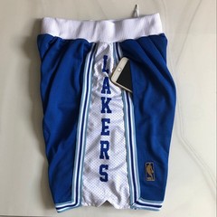 New Los Angeles Lakers Men Classic Blue Pockets stitched Shorts Size US