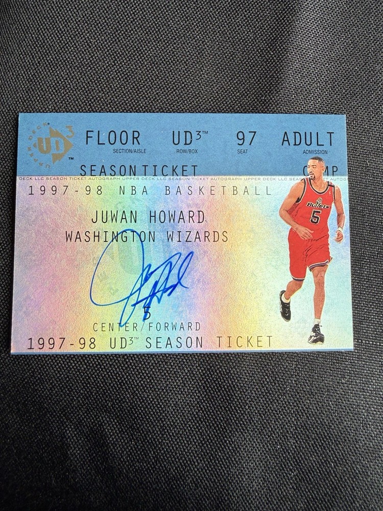 1997-98 Upper Deck UD3 – Season Ticket Autographs Juwan Howard (Rare)