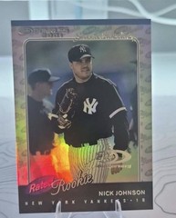 2001 Donruss Rated Rookie Nick Johnson #170 Stat Line Season 076/145 Yankees RC