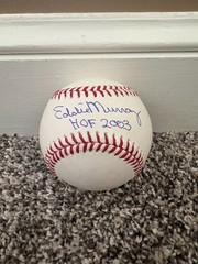 Eddie Murray signed HOF 2003 autographed OMLB Baseball Baltimore Orioles JSA COA