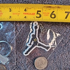 AIR JORDAN Logo Keychain Black/White and gray clear