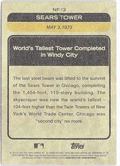 2022 Topps Heritage #NF-13 Sears Tower Completed in Chicago News Flashbacks