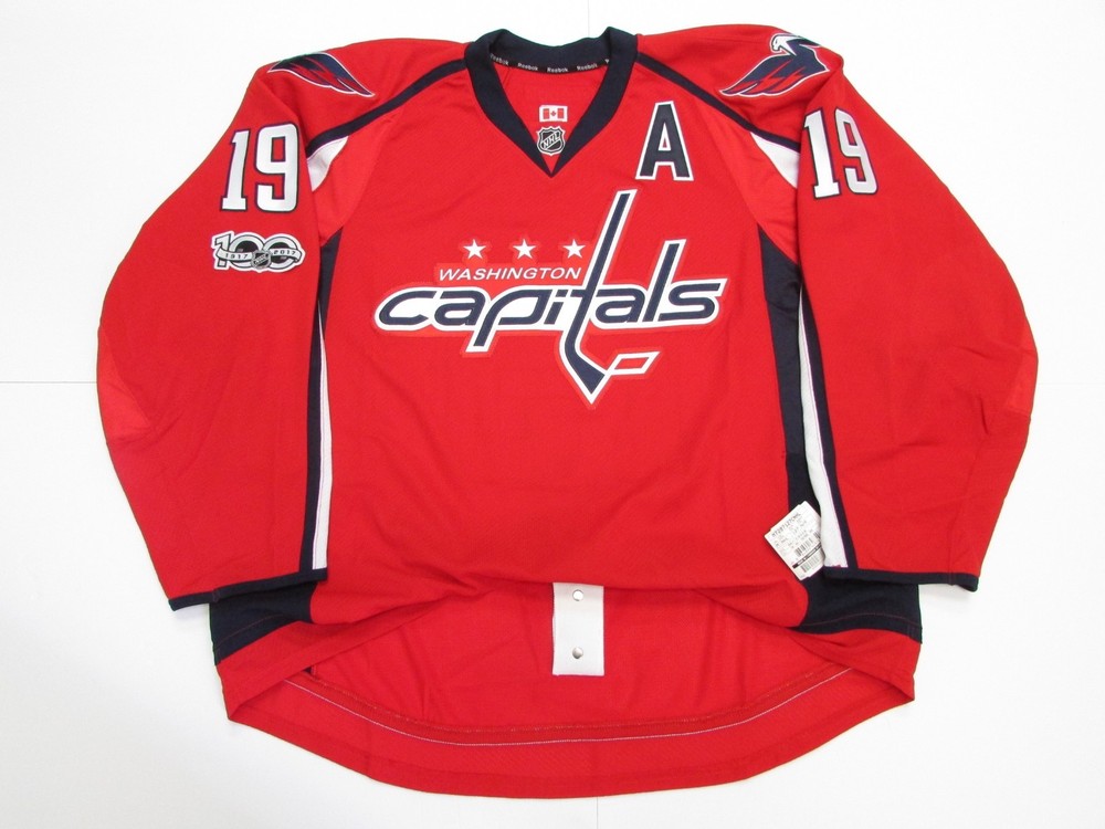 WASHINGTON CAPITALS ANY NAME/ NUMBER 100 ANNIVERSARY REEBOK EDGE 2.0 JERSEY 58+
