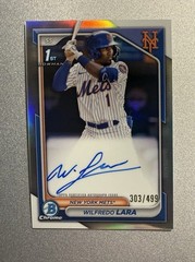 2024 Bowman 1st Chrome Wilfredo Lara Refractor #CPA-WL Auto /499 New York Mets