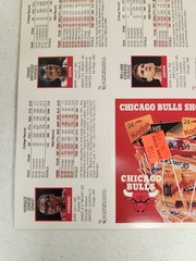 1991 NBA Hoops Chicago Bulls Team Set Uncut Perforated Sheet Kodak / Osco Drug