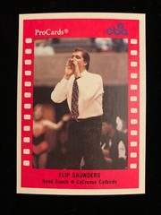 1990-91 ProCards CBA #70 FLIP SAUNDERS Omaha Racers, Minnesota T&rsquo;Wolves Nrmt+