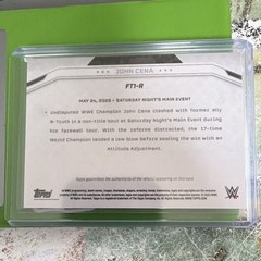 Topps 2025 John Cena WWE Serial #04/23 Memorabilia Relic FT1-R