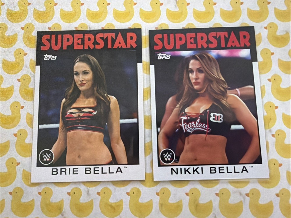 BRIE NIKKI BELLA 43 50 2016 TOPPS HERITAGE WWE WRESTLING BELLA TWINS TOTAL DIVAS