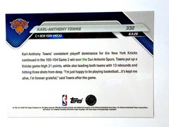2025-26 NBA Topps Now KARL-ANTHONY TOWNS #332 Finals – New York KNICKS