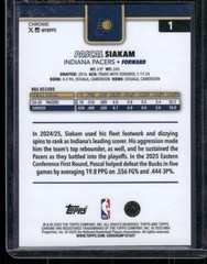 2025-26 Topps Chrome #1 Pascal Siakam Prism Refractor #/299