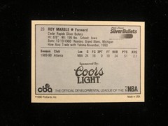 1990-91 ProCards CBA #20 ROY MARBLE Iowa Hawkeyes Rookie Nrmt+