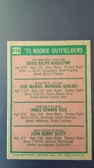 1975 Topps Mini – 1975 Rookie Outfielders Jim Rice, Pepe Mangual, John Scott…