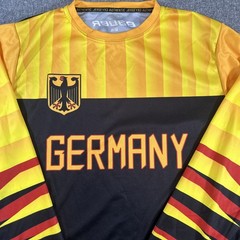 Bauer Germany Hockey Jersey Men&rsquo;s Large Black Yellow Long Sleeve IIHF