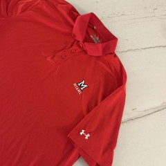 Under Armour HeatGear Polo Mens 2XL Loose Red Miami University Redhawks
