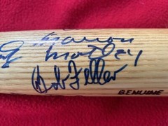 RARE! “1993 OTTO GRAHAM SPORTS LEGENDS SIGNED BAT!!” UNITAS+ OTTO+ FELLER!