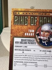 2002 Topps Ring of Honor Tom Brady TB36 Patriots Insert
