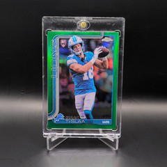 Topps 2025 Chrome Green Refractor Isaac Teslaa #320 Rookie Detroit Lions /99